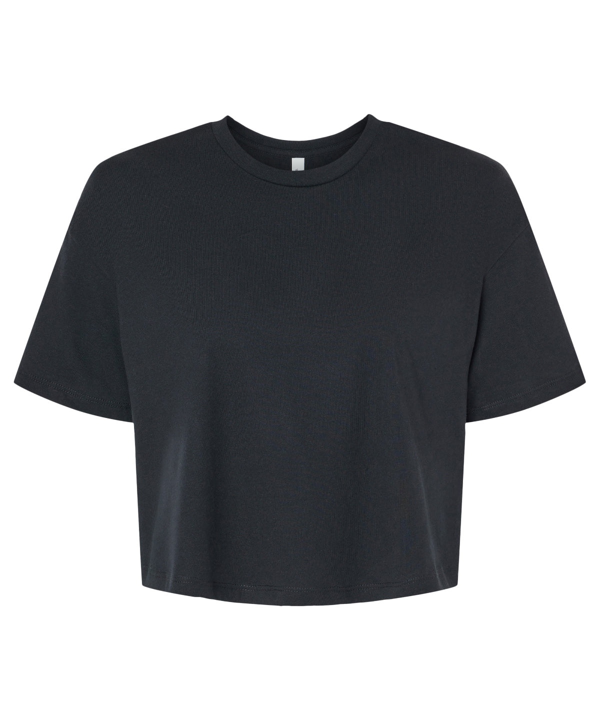 Womens Jersey crop tee | black
