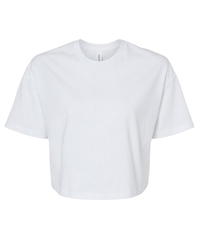 Womens Jersey crop tee | white