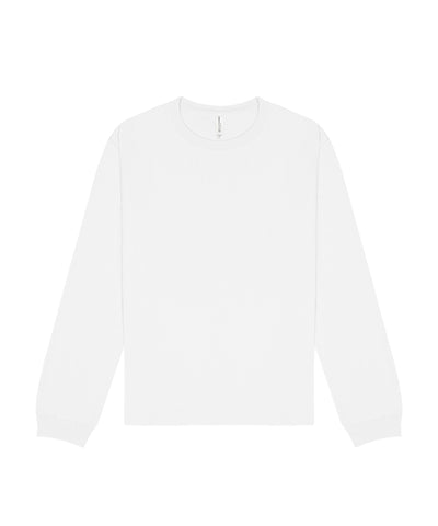 Unisex long sleeve heavy tee | white