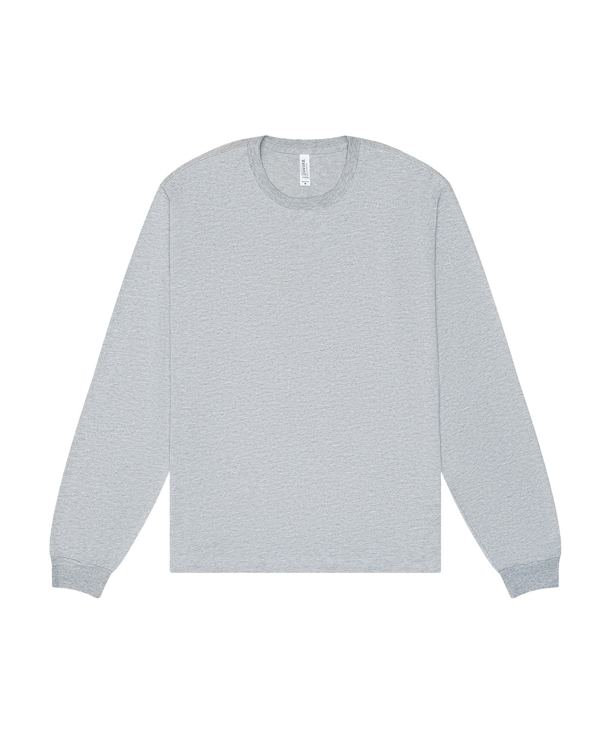 Unisex heavy boxy long sleeve tee | athletic heather