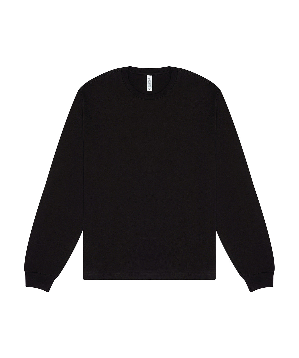 Unisex heavy boxy long sleeve tee | black
