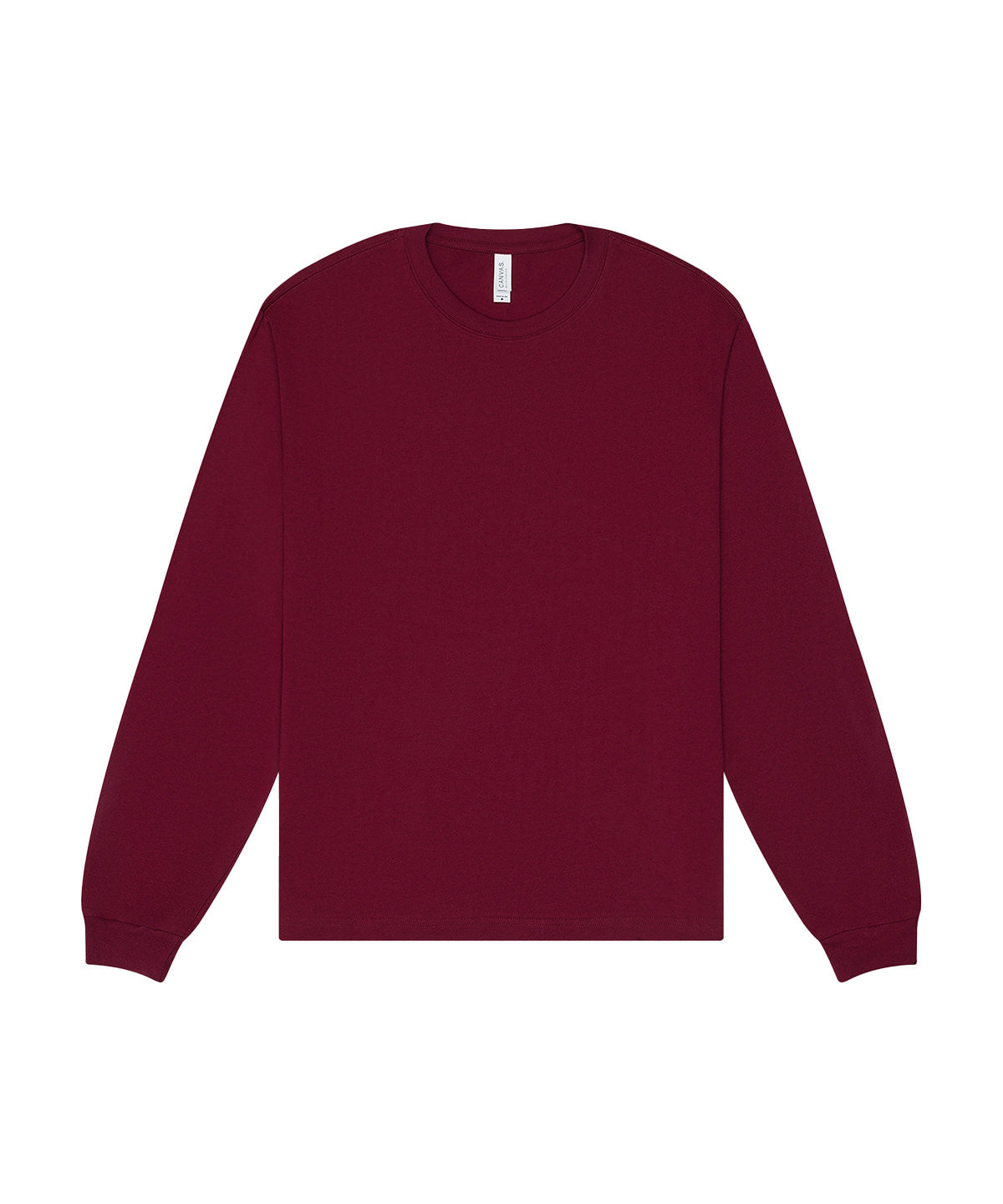 Unisex heavy boxy long sleeve tee | maroon