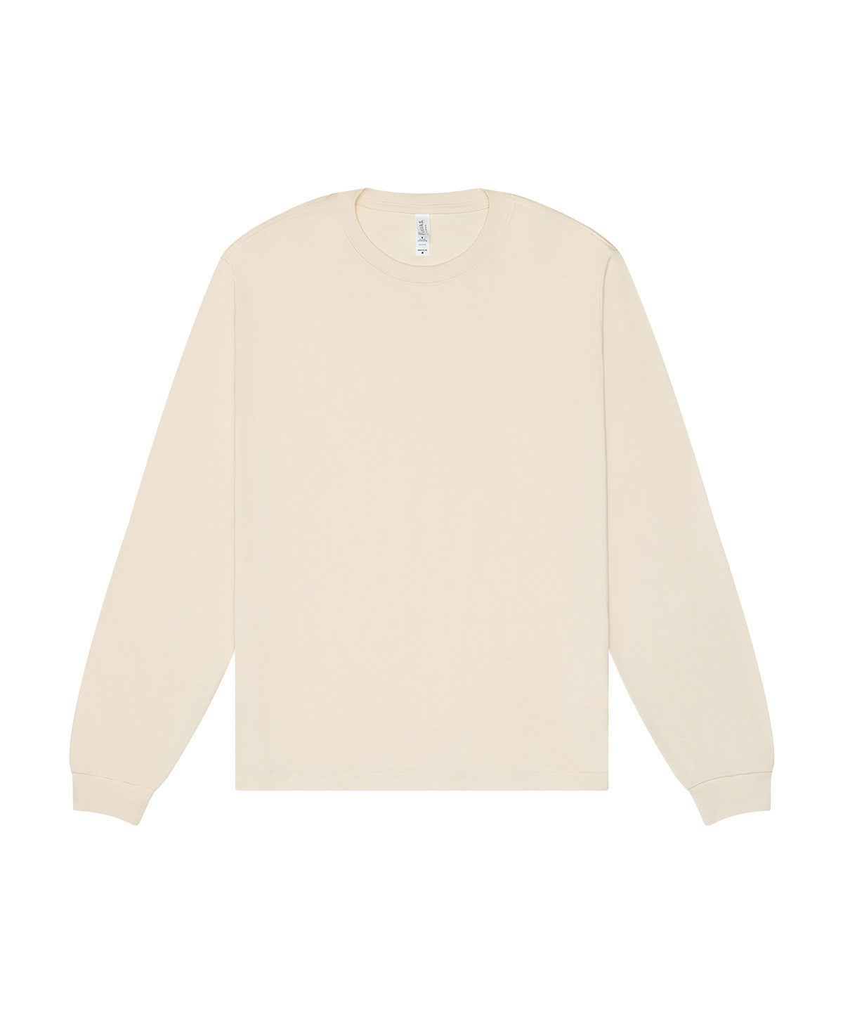Unisex heavy boxy long sleeve tee | natural