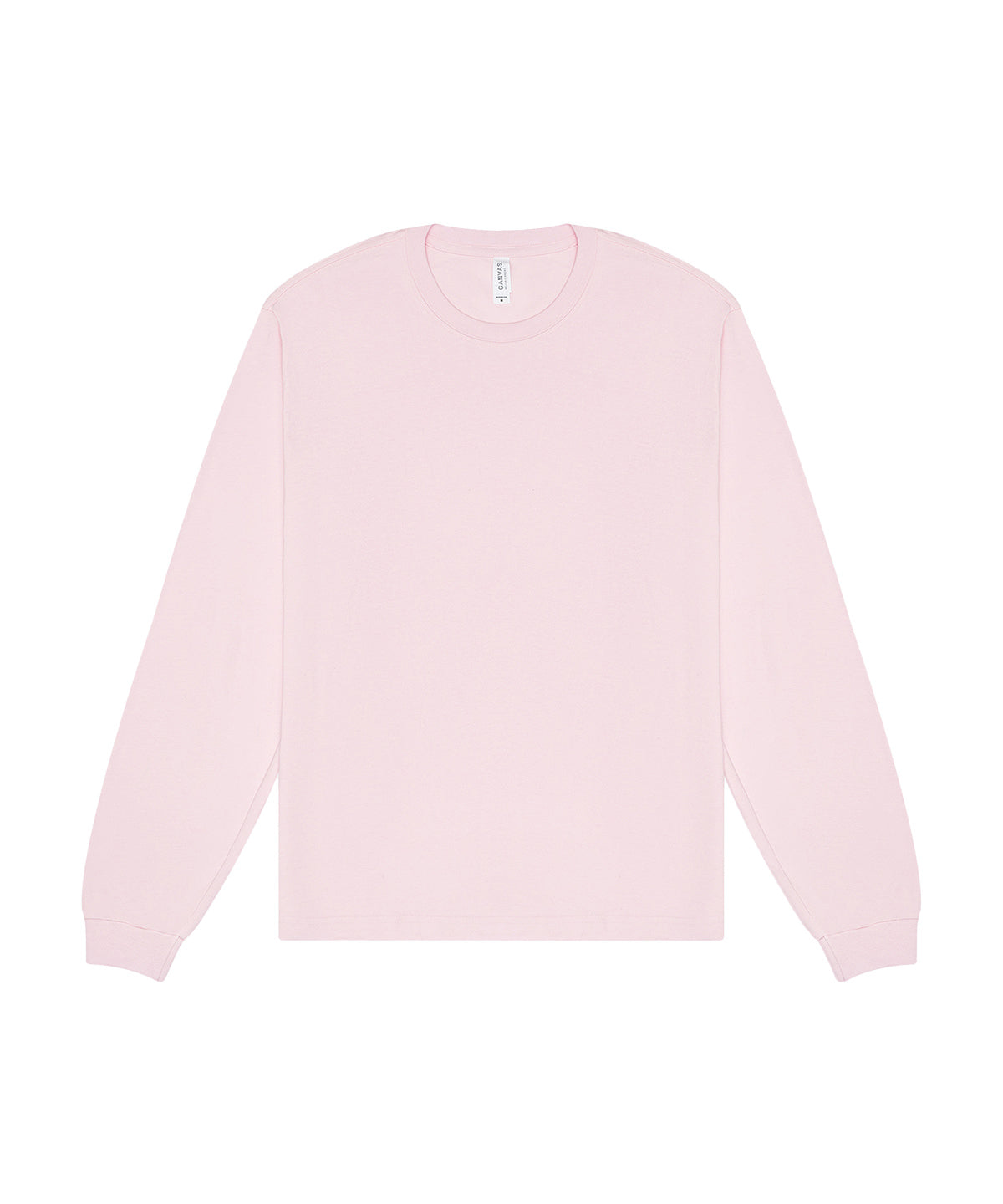 Unisex heavy boxy long sleeve tee | soft pink
