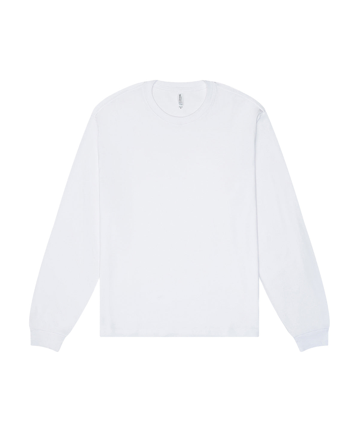 Unisex heavy boxy long sleeve tee | white