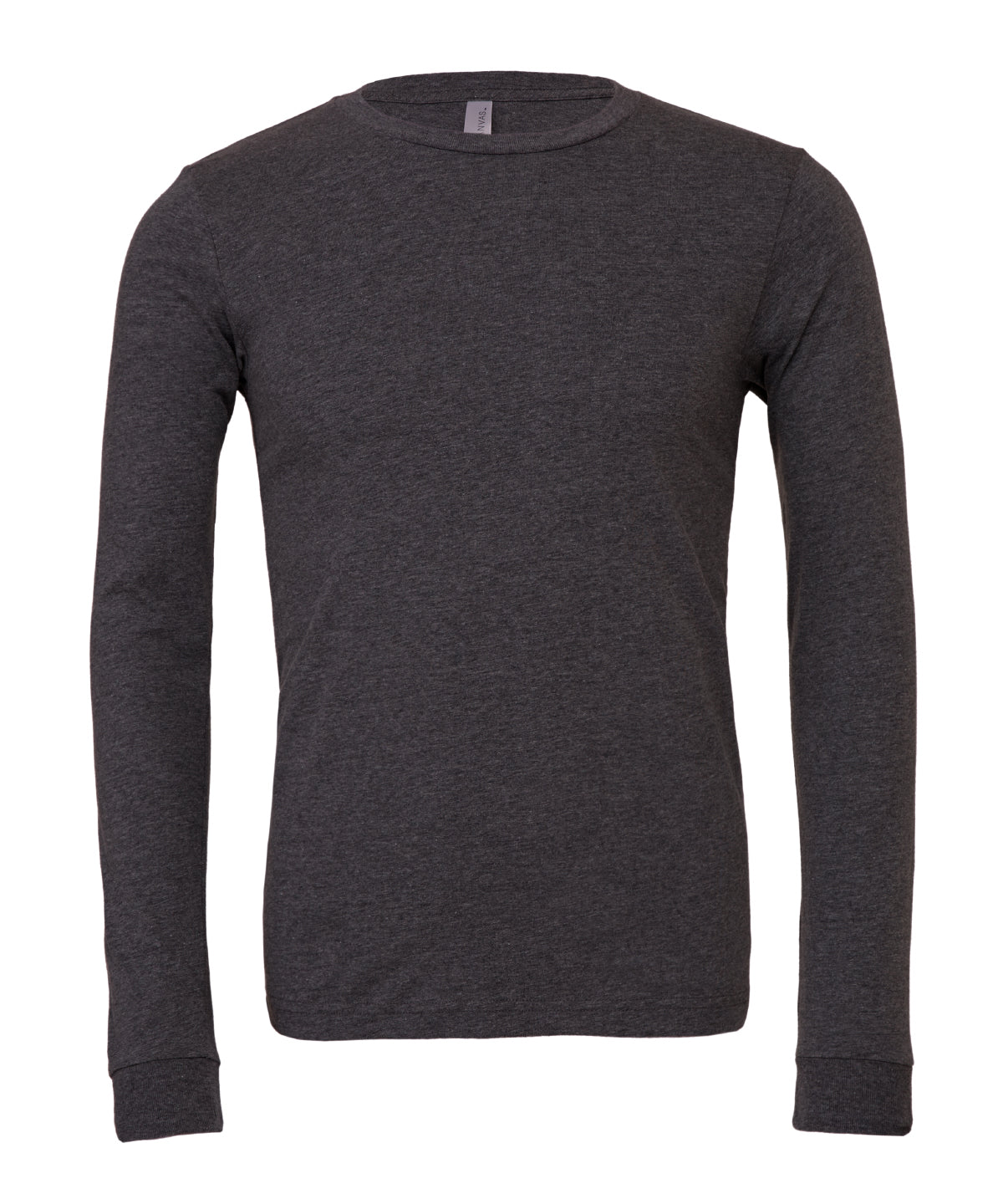Unisex heather CVC long sleeve t-shirt | dark grey heather