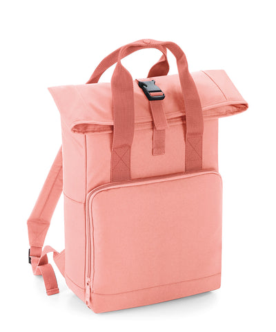 Twin handle roll-top backpack | blush pink