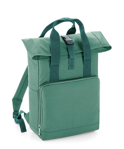 Twin handle roll-top backpack | sage green