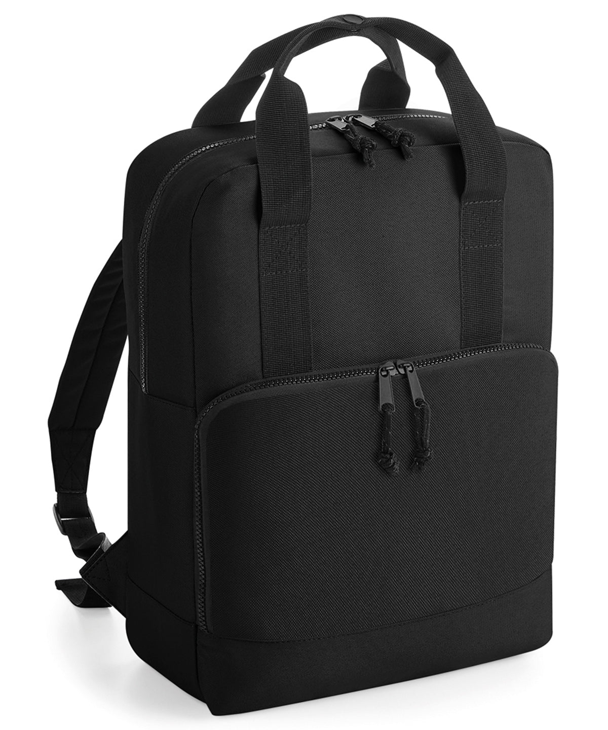 Recycled twin handle cooler backpack | black
