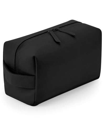 Matte PU toiletry/accessory case | black