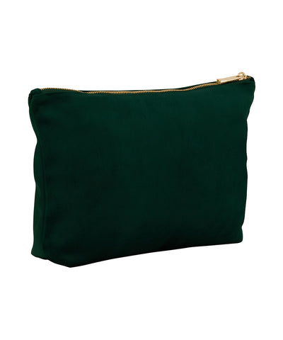 Velvet accessory bag | dark emerald