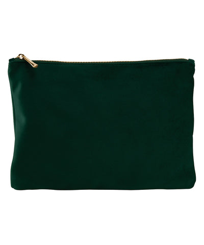 Velvet accessory pouch | dark emerald