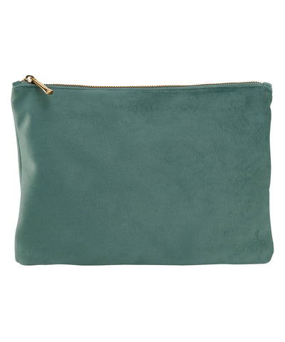 Velvet accessory pouch | jade