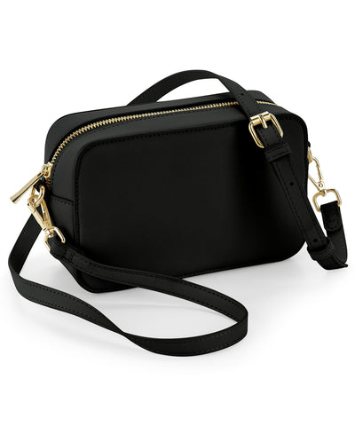 Boutique structured cross body bag | black