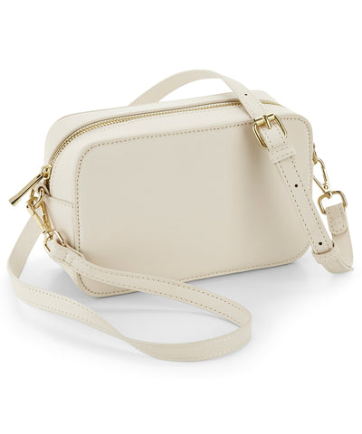 Boutique structured cross body bag | oyster