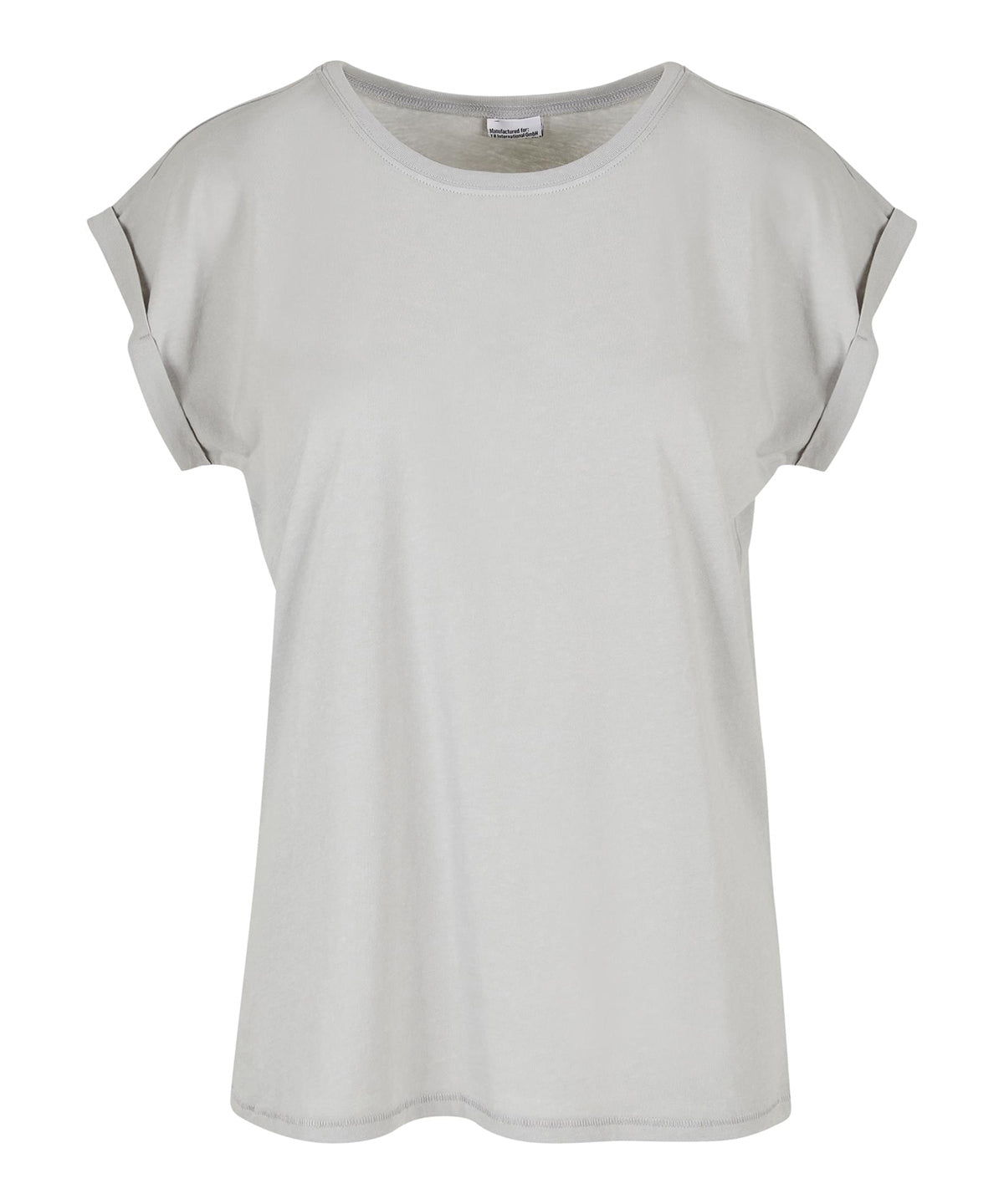 Womens extended shoulder tee | light asphalt
