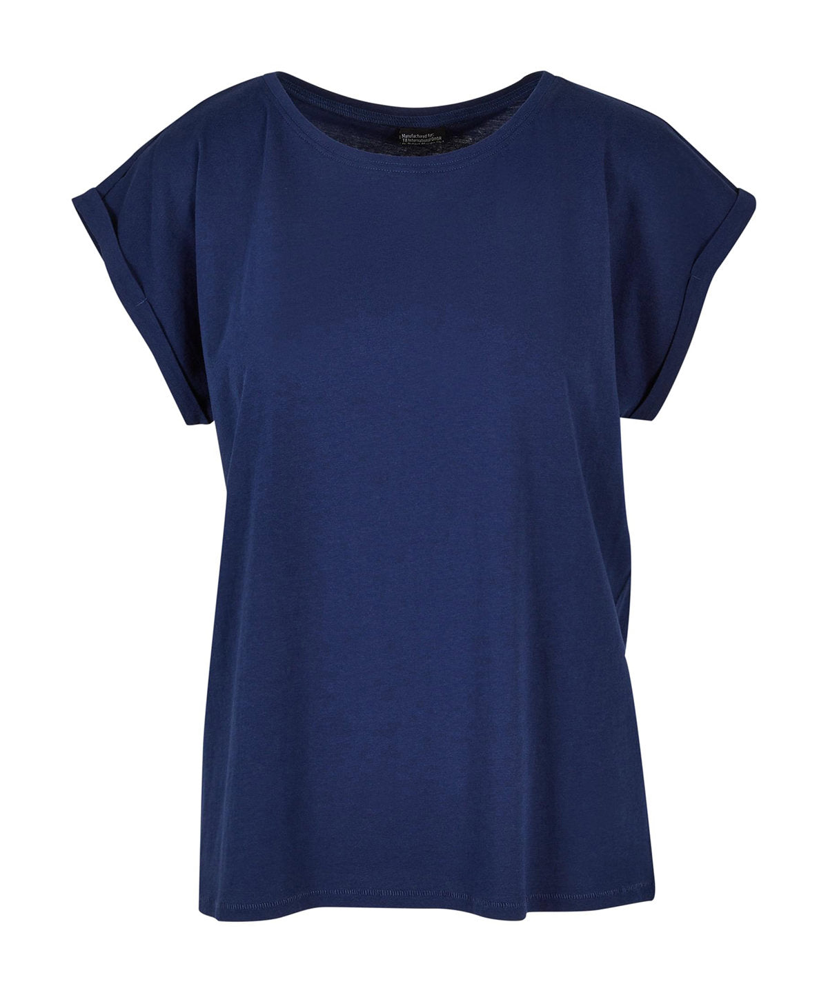 Womens extended shoulder tee | light navy