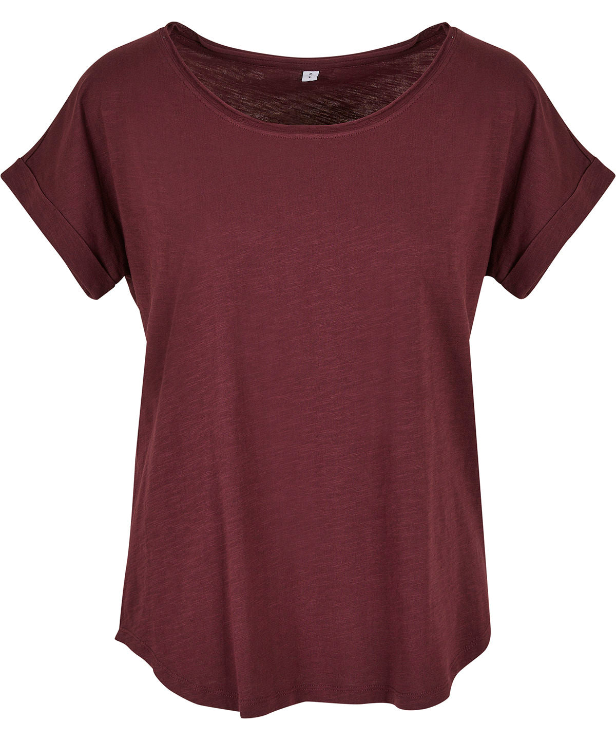 Womens long slub tee | cherry