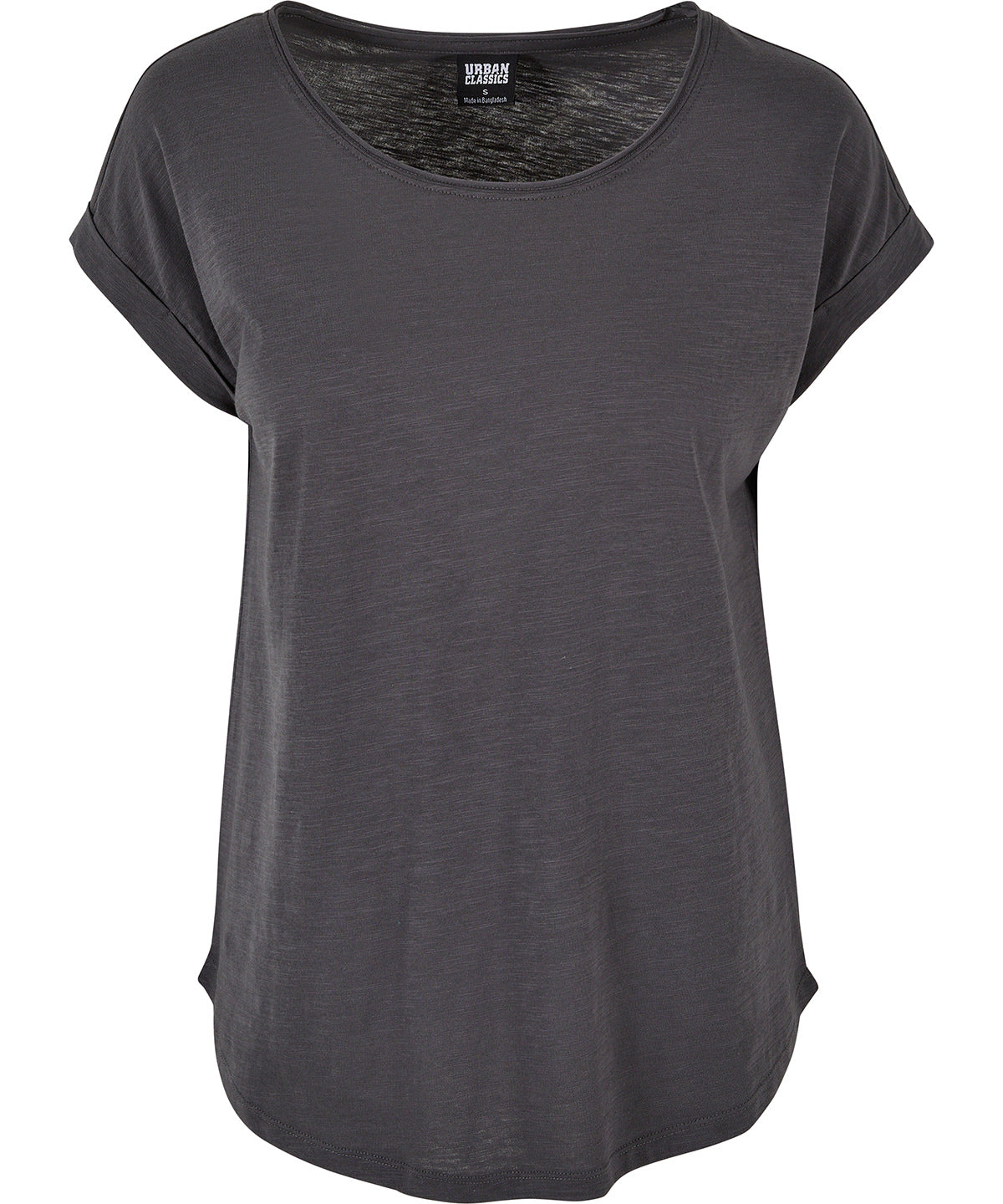 Womens long slub tee | dark shadow