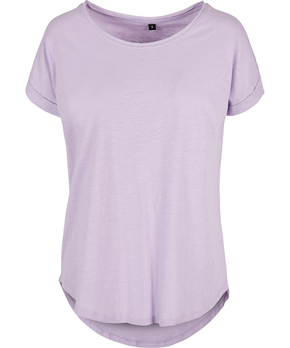 Womens long slub tee | lilac