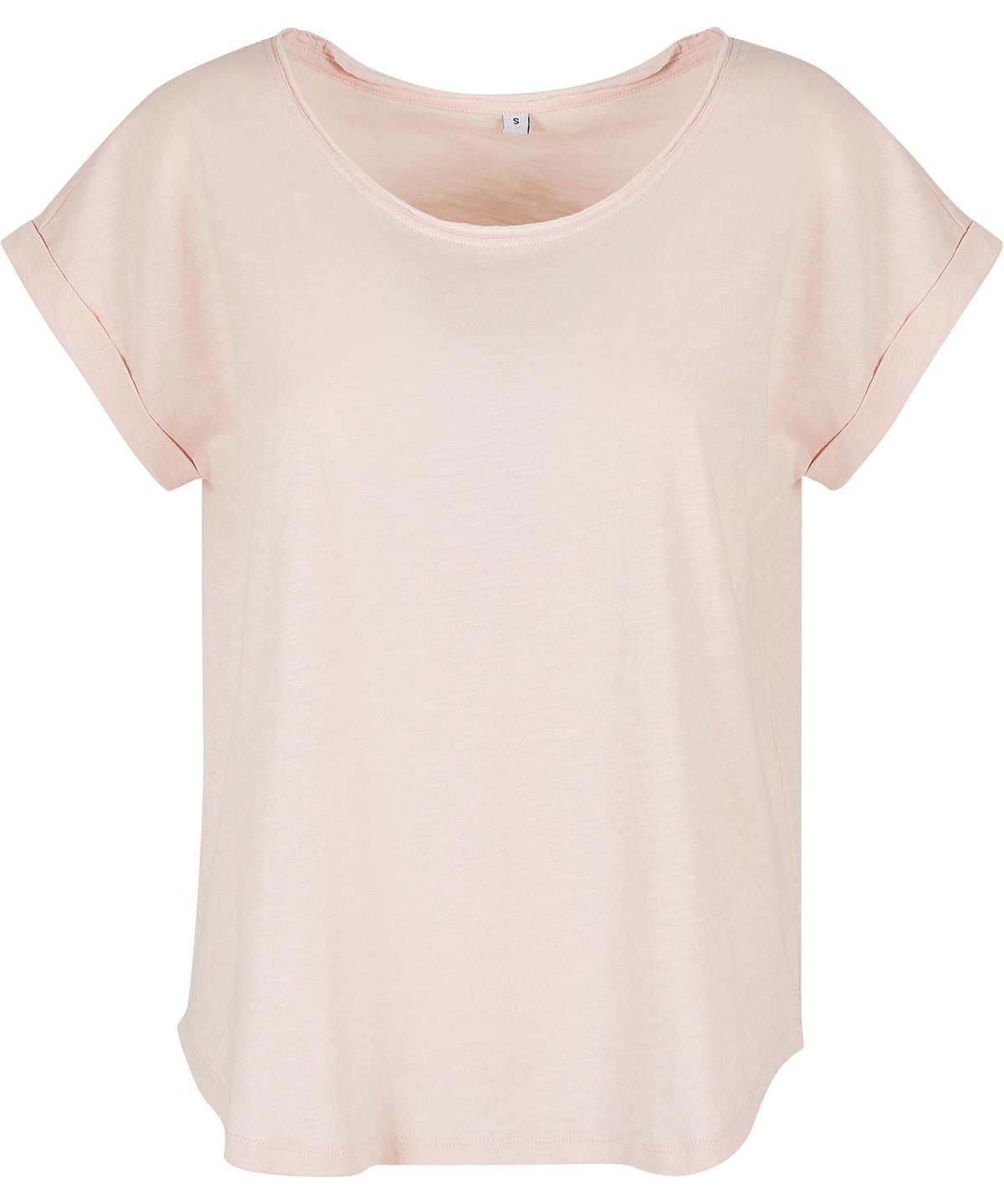 Womens long slub tee | pink