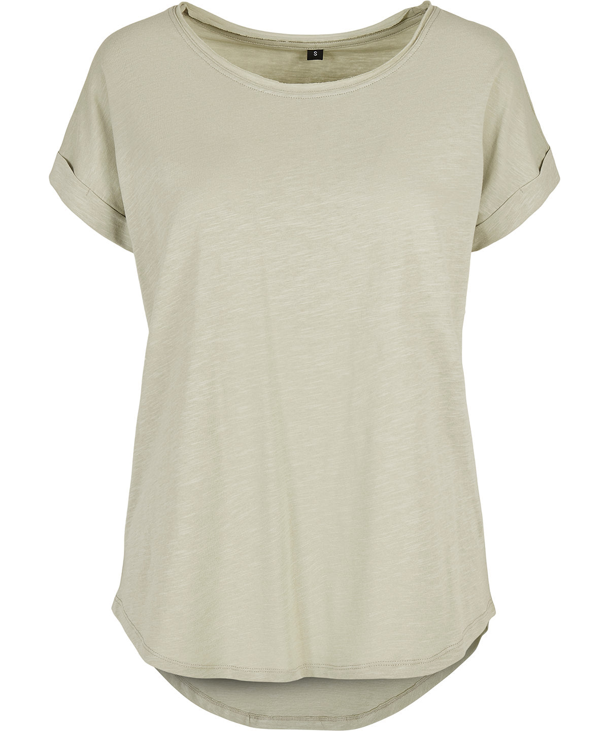 Womens long slub tee | soft salvia
