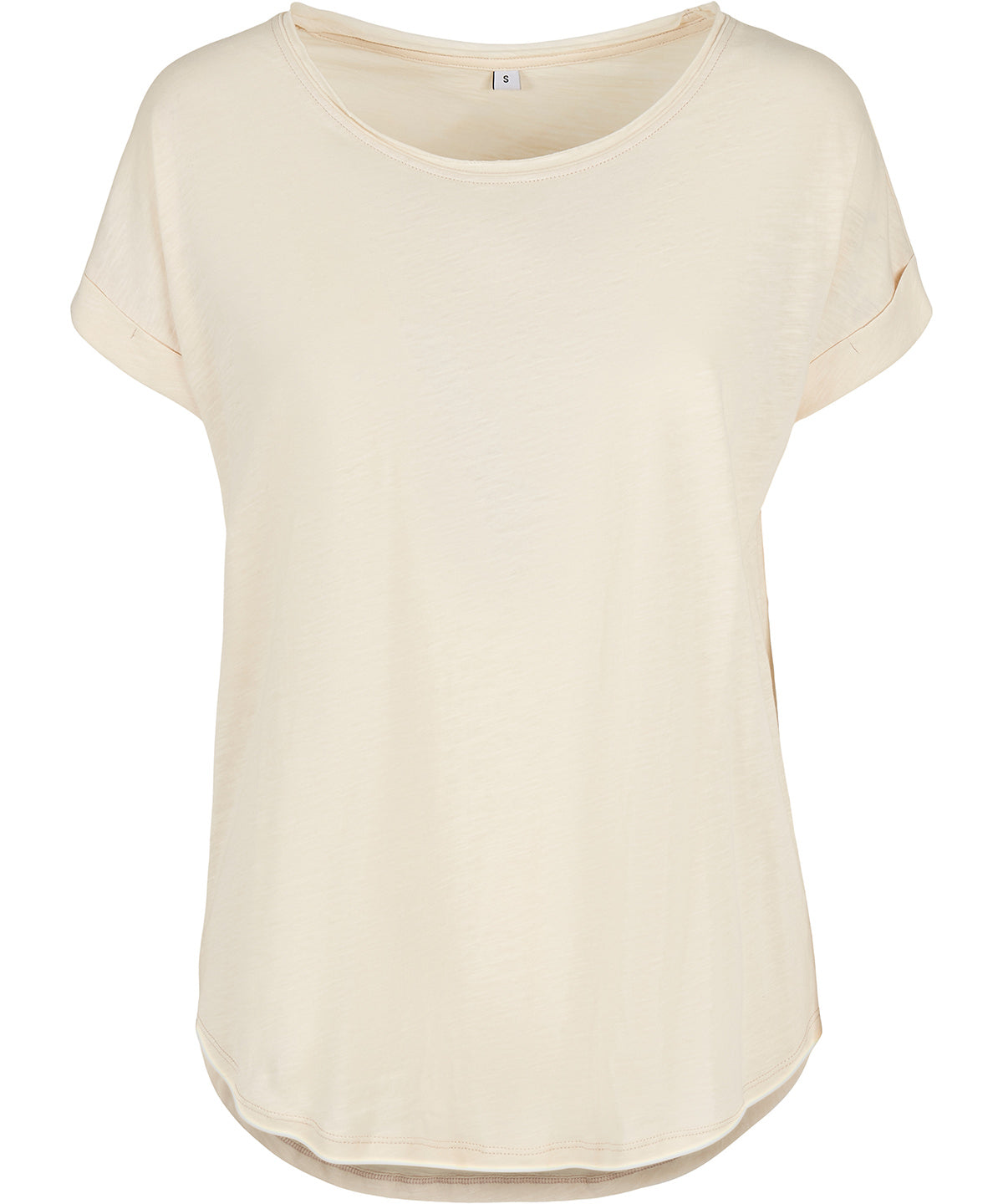 Womens long slub tee | white sand