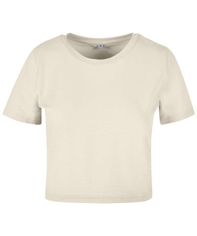 Womens cropped tee | white sand