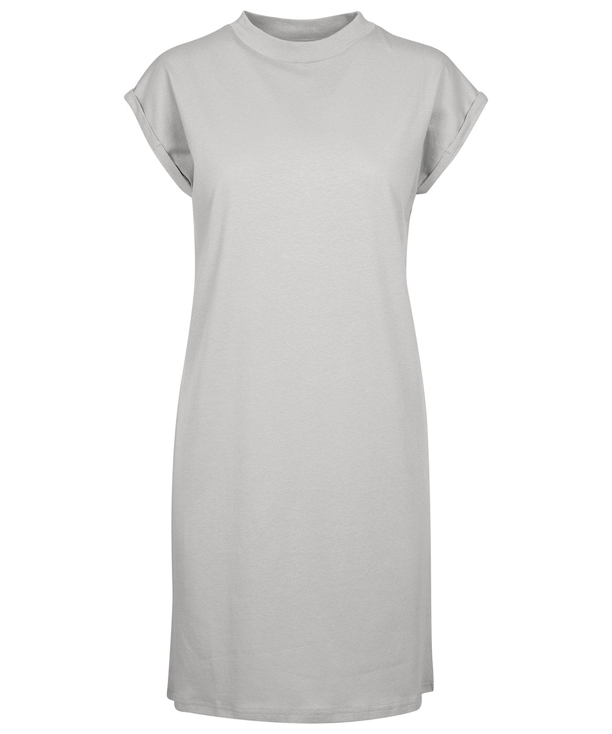 Womens turtle extended shoulder dress | light asphalt