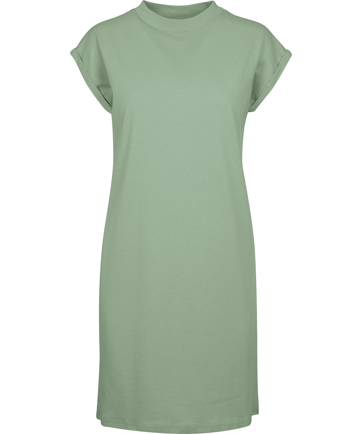 Womens turtle extended shoulder dress | magic salvia