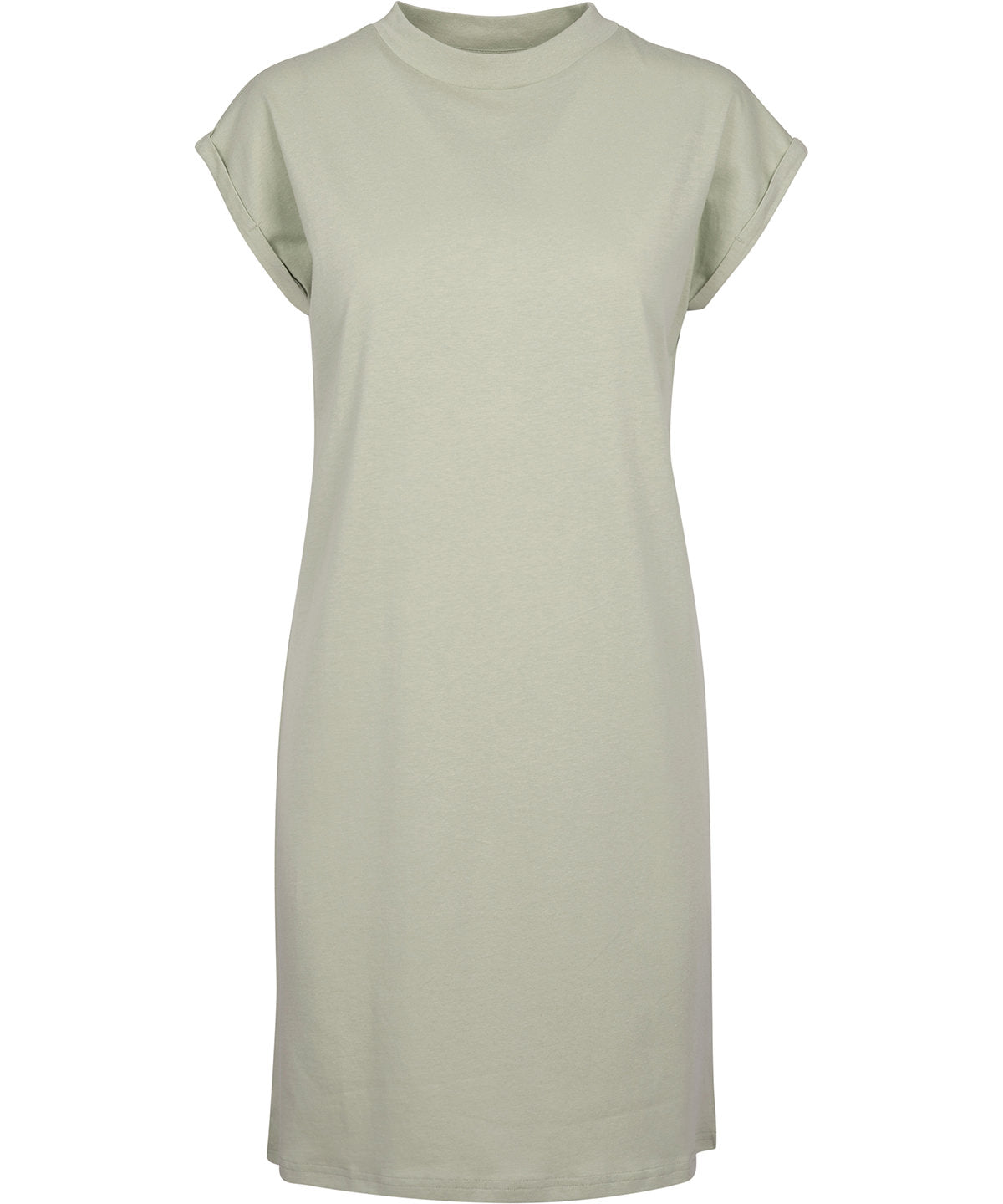 Womens turtle extended shoulder dress | soft salvia