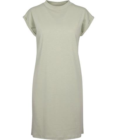 Womens turtle extended shoulder dress | soft salvia