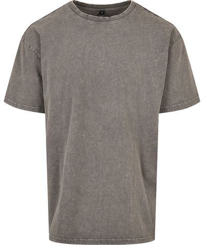 Acid washed heavy oversized tee | asphalt