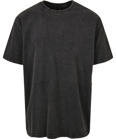 Acid washed heavy oversized tee | black