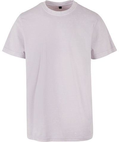 Acid washed round neck tee | soft lilac