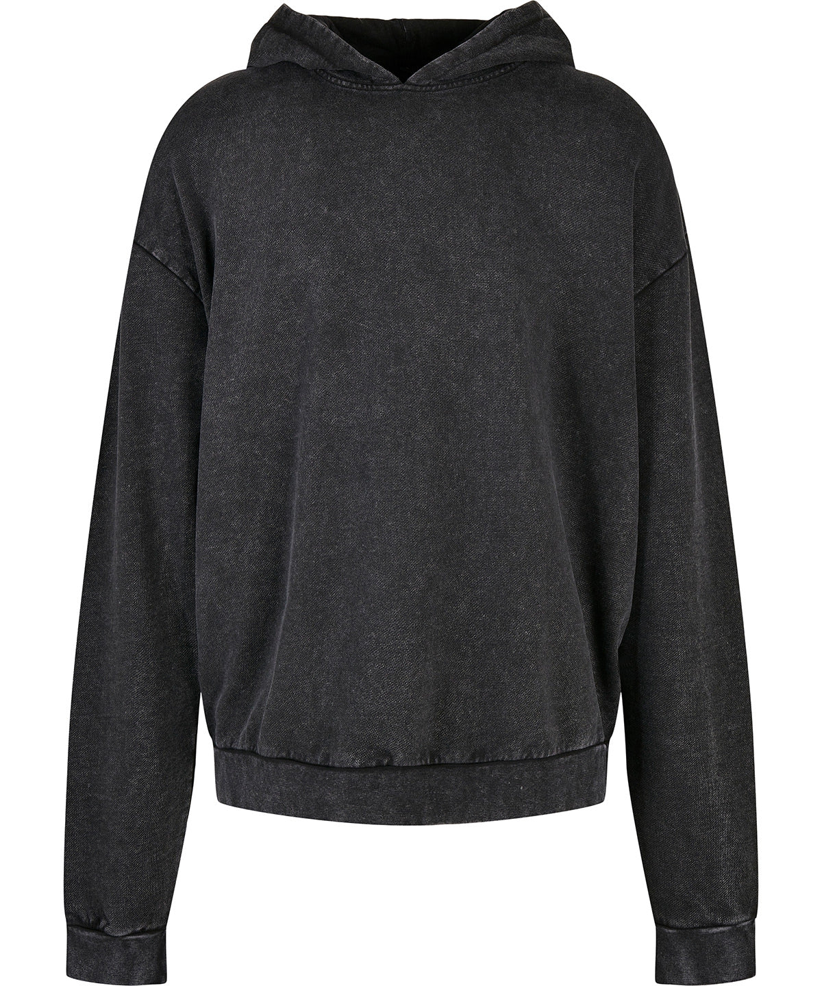 Acid washed oversize hoodie | black