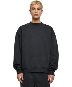 Ultra-heavy cotton crew neck | black