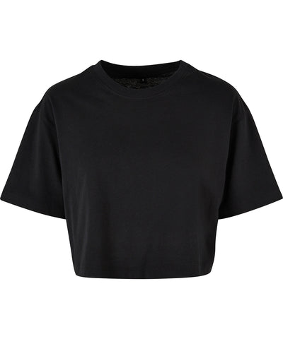Womens short oversized tee | black