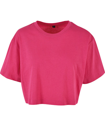 Womens short oversized tee | hibiskus pink