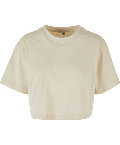 Womens short oversized tee | sand