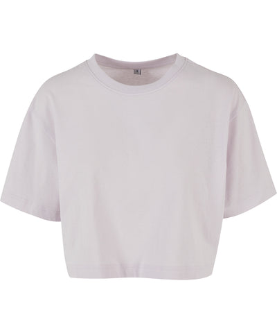 Womens short oversized tee | soft lilac