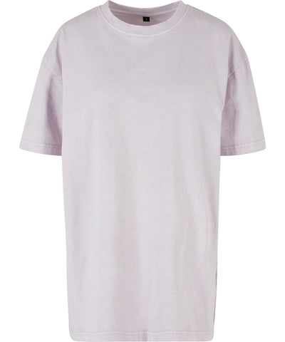 Womens oversized acid wash tee | soft lilac
