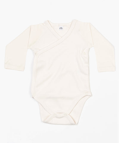 Baby long sleeve kimono bodysuit | organic natural
