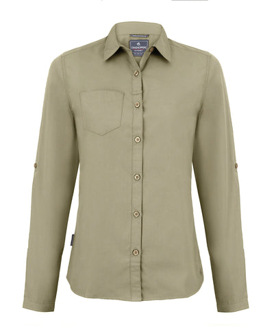 Expert womens Kiwi long-sleeved shirt | Pebble