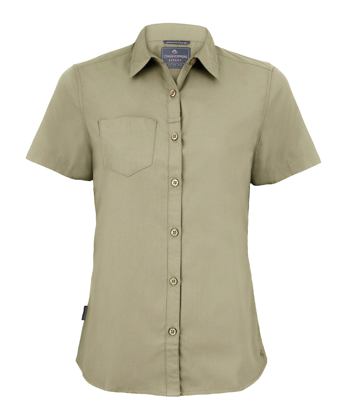 Expert womens Kiwi short-sleeved shirt | pebble