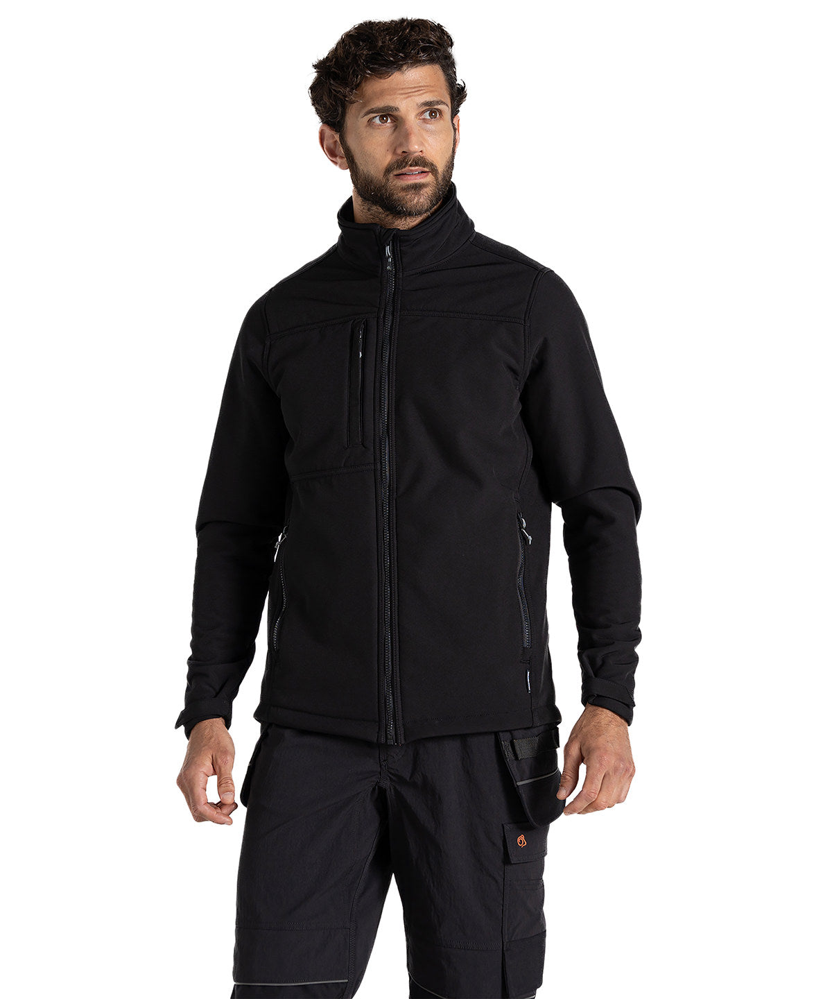 Whitby softshell workwear jacket | black