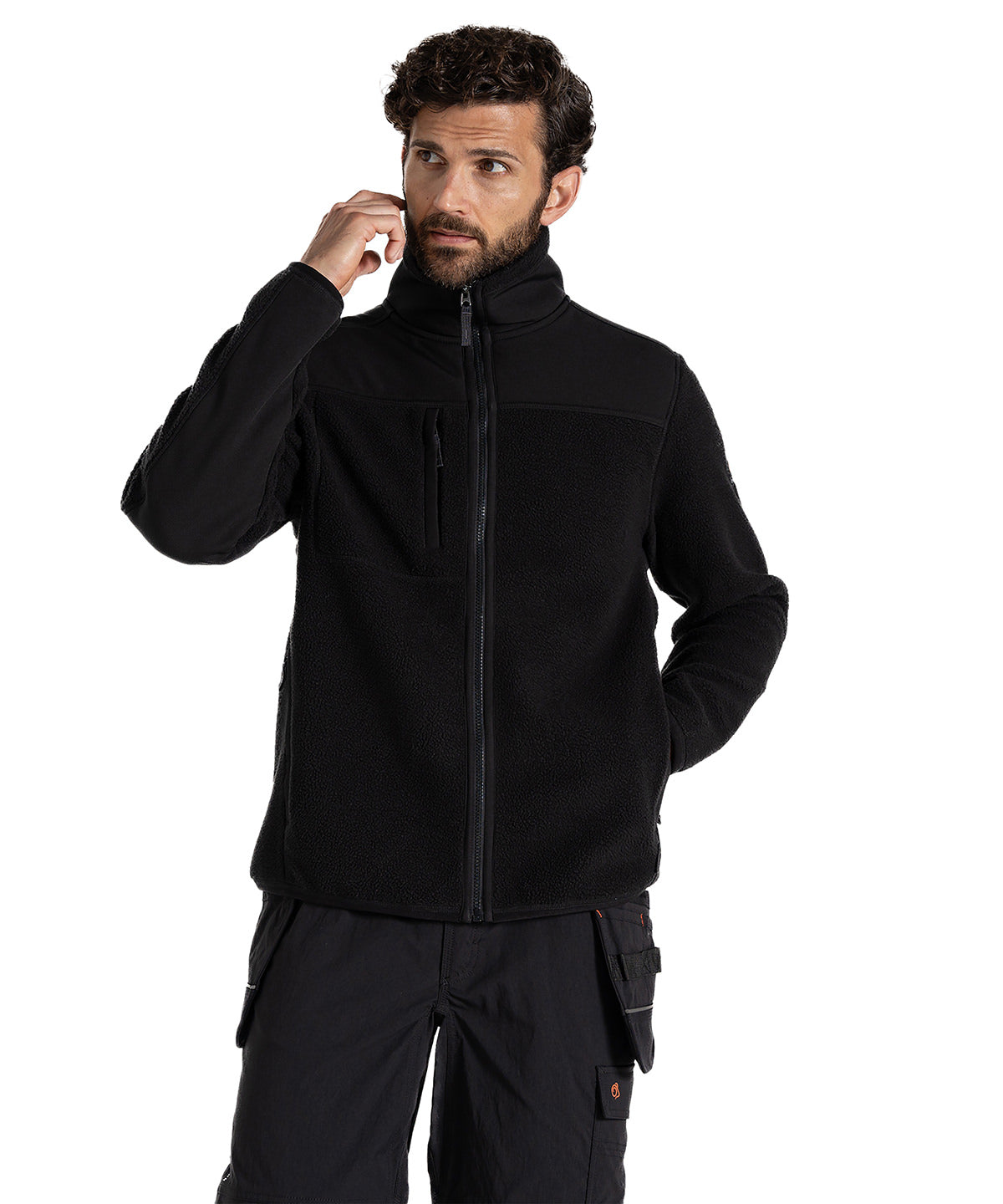 Morley fleece workwear jacket | black