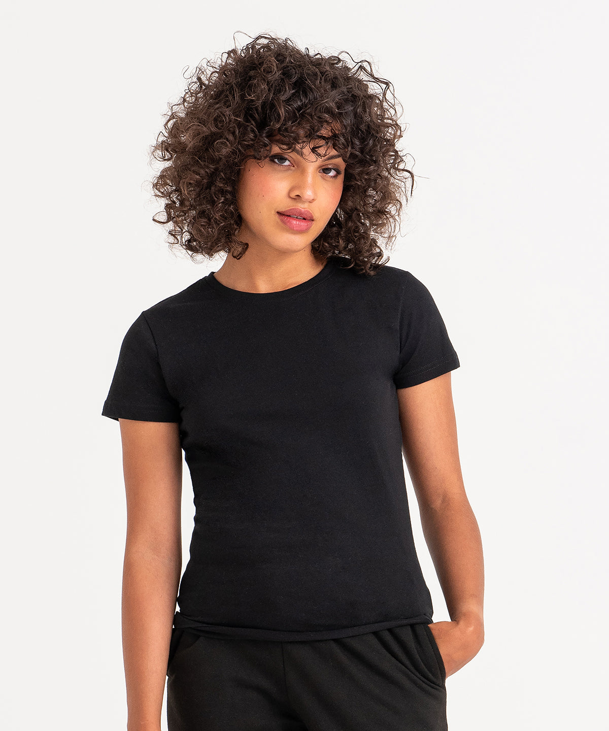 Womens Cascade organic tee | jet black