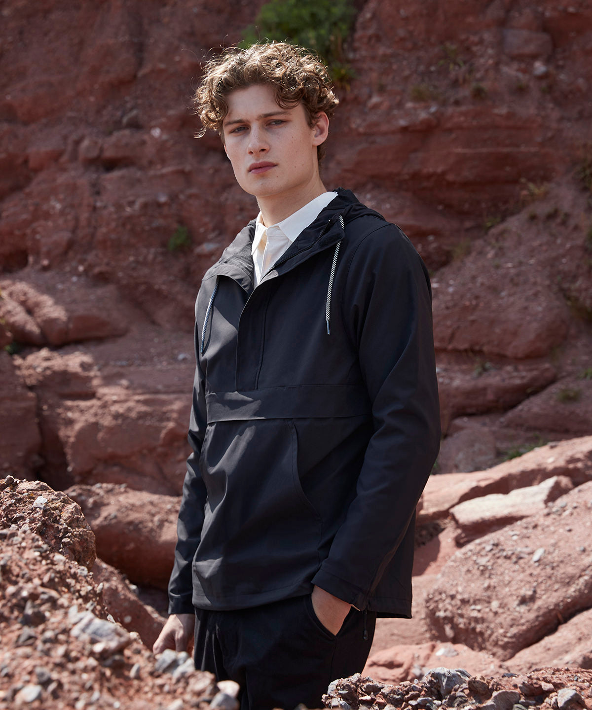 Pullover half-zip jacket | black