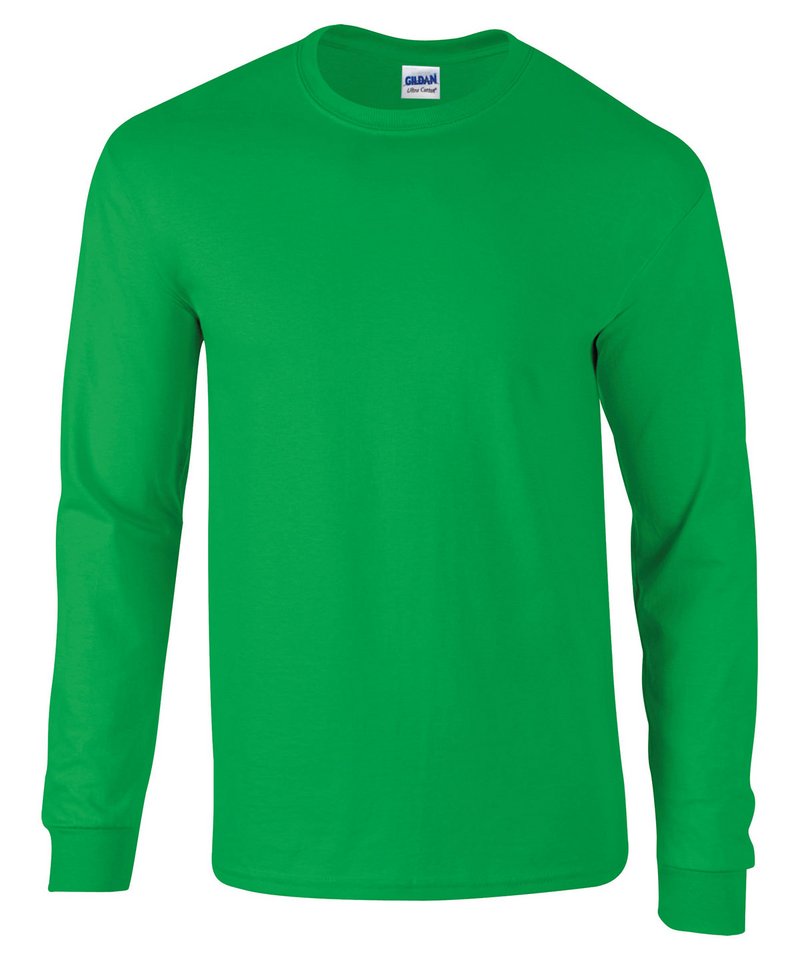 Ultra Cotton adult long sleeve t-shirt | Irish Green